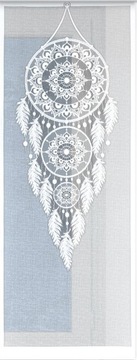 Biały panel firanka na żabki gotowy do zawieszenia pojedynczy 160x60cm