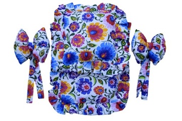 Коляска DOLL, плетеные куклы БЕЛЫЕ, с постельным бельем