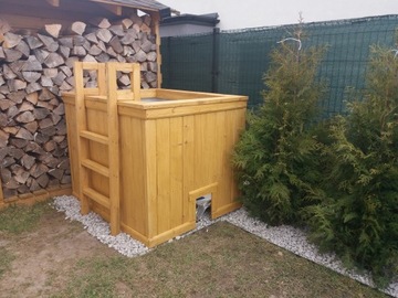 Beczka do morsowania oświetlenie LED sauna