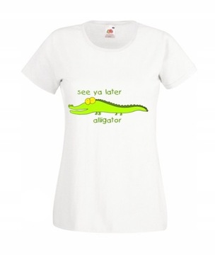 KOLOROWE KOSZULKI ŚMIESZNE KROKODYL ALIGATOR WZORY
