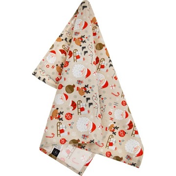 ŚWIĄTECZNA ŚCIERKA KUCHENNA CHŁONNA 45X65 SANTA