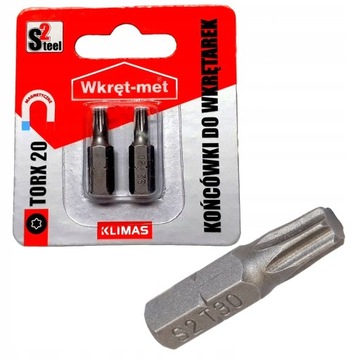 KOŃCÓWKI DO WKRĘTARKI BITY BIT TORX TX20 2szt
