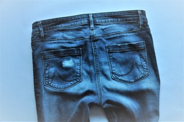 NEXT spodnie RURKI jeansy SKINNY przetarcia 38 M