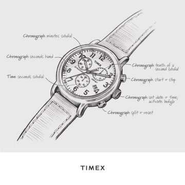 Timex Męski analogowy zegarek kwarcowy bez paska,