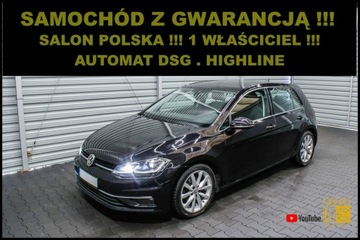 Volkswagen Golf VII Hatchback 5d Facelifting 2.0 TDI 150KM 2020 Volkswagen Golf HIGHLINE + Automat DSG + Salon