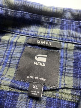 G-STAR RAW DENIM SLIM FIT GSRD oryginalna KOSZULA w kratkę rozmiar XL