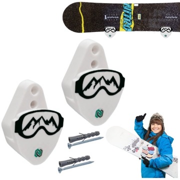 WIESZAK UCHWYT ŚCIENNY NA SNOWBOARD DESKĘ SNOWBOARDOWĄ TRWAŁY MOCNY GOOGLE