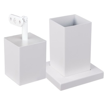 OKUCIE SŁUPKA DREWNIANEGO 80x80 KOMPLETNE RAL 9016