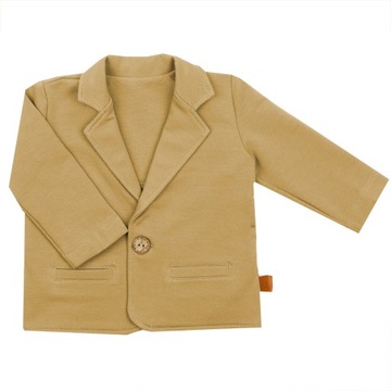 Elegancka marynarka wygodna na CHRZEST WESELE 80/86 beżowa