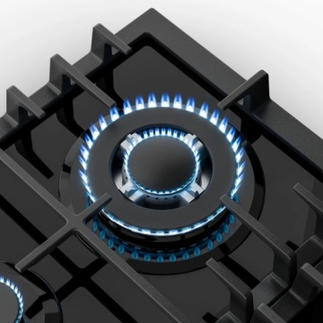 КУХОННЫЙ ГАРНИТУР 60 СМ ГАЗОВАЯ ВАРОЧНАЯ ПАНЕЛЬ 4 КОНФОРКИ ВЫТЯЖКА 645М³/Ч ЧЕРНЫЙ