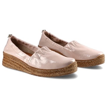 Różowe Espadryle Lemar Damskie Stylowe Modne Buty