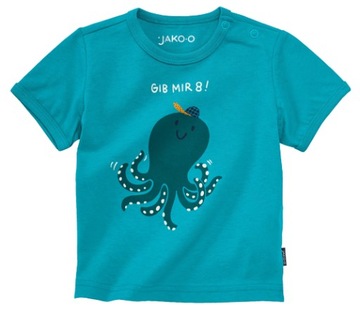 Kolorowy t-shirt, koszulka, niepowtarzalny wzór r. 80-86