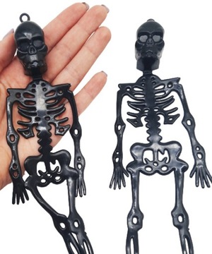 DEKORACJA NA HALLOWEEN SZKIELET CZARNY 2szt.