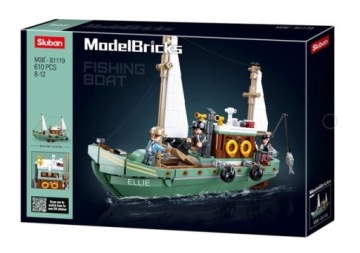 KLOCKI SLUBAN MB Statek Kuter rybacki 610 el