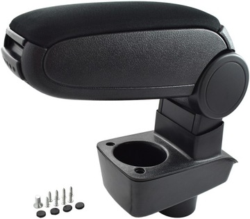 PODŁOKIETNIK FORD FIESTA VII MK7 GEN6 2008-16 CZARNY MATERIAŁ ADAPTER MONT.