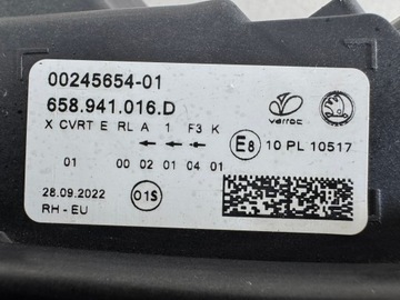 SKODA KAMIQ 658 CRYSTAL FULL LED SVĚTLO PRAVÁ PŘEDNÍ SVĚTLOMET EUR - PĚKNÝ