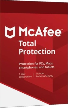 Mc Afee Total Protection 2024 10PC 1rok Mac Android iOS
