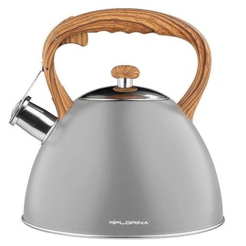 CZAJNIK STALOWY Florina 2,5 l SZARY MAT