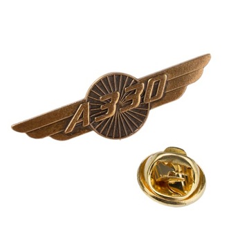 Pins SAMOLOT AIRBUS 330 złoto antyczne 3175