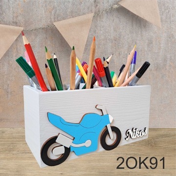 БОЛЬШАЯ подставка для мелков, 100% ДЕРЕВО, FREE NAME