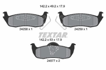 ТОРМОЗНЫЕ КОЛОДКИ TEXTAR JEEP COMMANDER/GRAND17.9MM