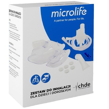 CZĘŚCI ZAMIENNE DO INHALATORA MICROLIFE MASKI mała i duża ustnik nebulizato