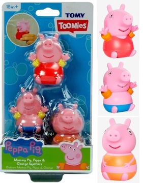 Świnka Peppa Pig Sikawka do Wody Wanny George Mama