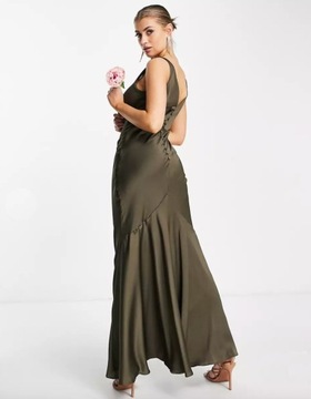 Satynowa sukienka maxi Asos Design