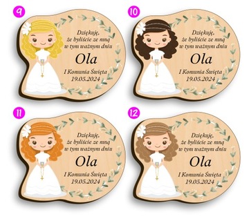 Благодарственные магниты на Первое Святое Причастие разного дизайна.