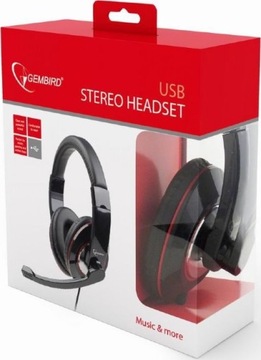 Наушники Gembird MHS-001 с микрофоном, черные