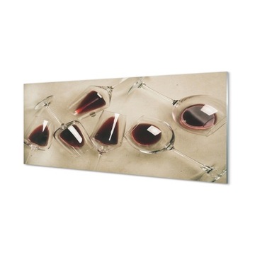 Lacobel ochronny do kuchni Kieliszki wino 125x50