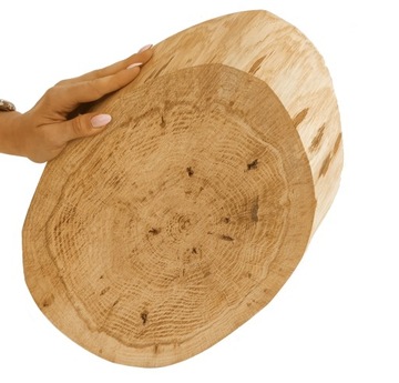 Taca dębowa DIY DŁ 40-45 cm/gr.5 cm/Szlif
