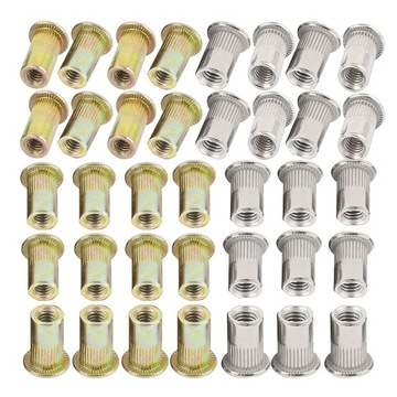 НАБОР ЗАКЛЕПКА-ГАЙКИ 300 ШТ. ЗАКЛЕПКА-ГАЙКА M3-M10 MIX 300 ШТ АЛЮМИНИЙ + СТАЛЬ