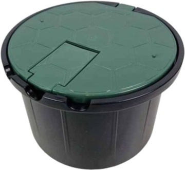 PEŁNA STUDZIENKA SKRZYNKA POBORU WODY ZIELONA Z METALOWYM ZAWOREM 3/4''