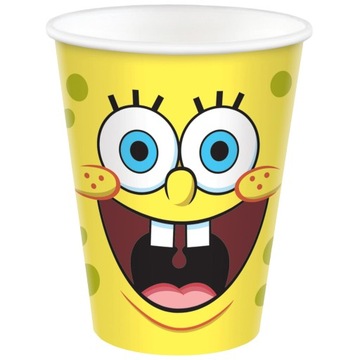Kubeczki SpongeBob papier 250 ml, 8 szt.