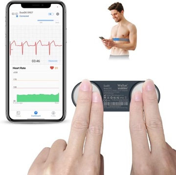 Wellue DuoEK EKG Monitor serca pasek na klatkę piersiową Y960