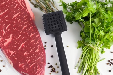 Толкатель MEAT POTATO 5в1, 5-сторонний, черный, сплошной, трамбовка