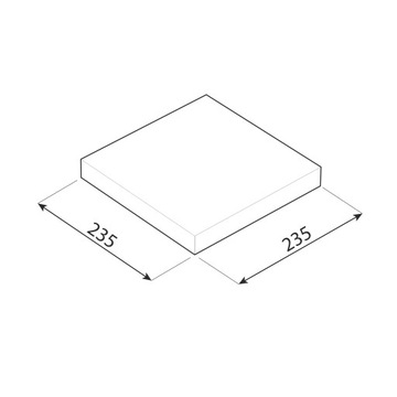 Полка настенная самоподвесная - подвесная 23х23