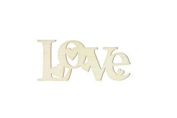 OZDOBNY NAPIS ze sklejki dekor wesele love