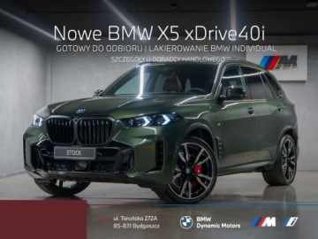 BMW X5 G05 SUV Facelifting 3.0 40i 381KM 2026 BMW X5 xDrive40i 381 KM mHEV - Gotowy do Odbioru - Lakier BMW Individual