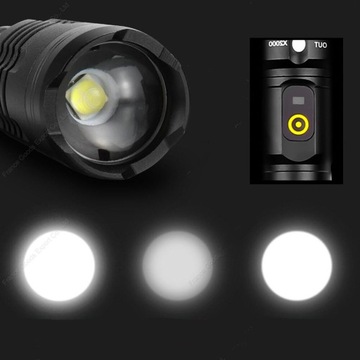 МОЩНЫЙ ТАКТИЧЕСКИЙ СВЕТОДИОДНЫЙ ФОНАРЬ POWERBANK USB ZOOM