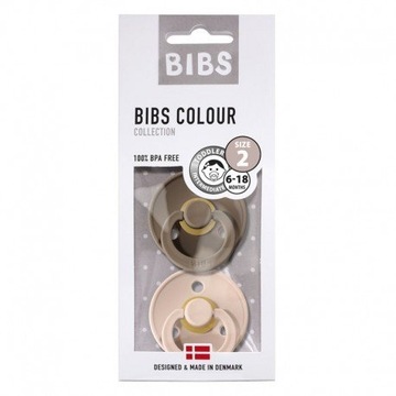 BIBS 2-PACK M DARK OAK & BLUSH Smoczek Uspokaj