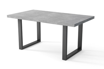 Stół LOFT Czarny Metal BLAT BETON 80x140/240 cm