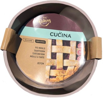 FORMA SILIKONOWA DO PIECZENIA TARTY CIASTA OKRĄGŁA OLDMAN Solidna 27 x 6 cm