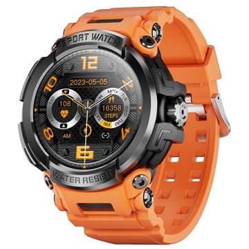 JG Smart zegarek męski SMARTWATCH MĘSKI JG-SMART-T90 POMARAŃCZOWY