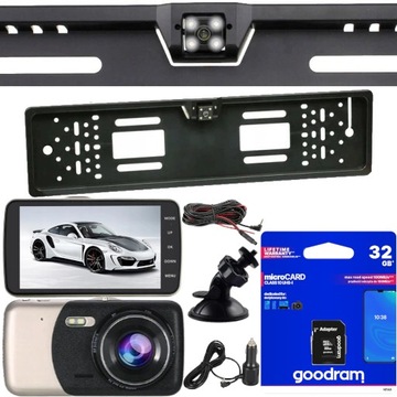 REJESTRATOR JAZDY SLIM KAMERA tył w RAMCE + 32GB