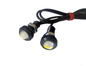 SOCZEWKI LED 2szt 3W DRL wodoodporne EAGLE EYE 18m