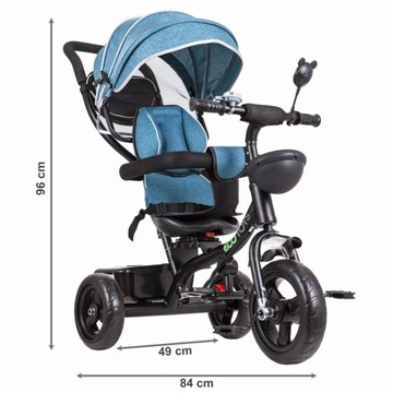 Rower rowerek trójkołowy wózek obracane siedzisko