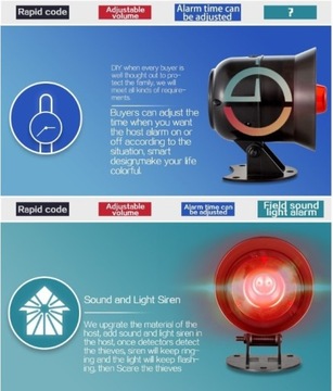 Сигнализация Беспроводной PIR-датчик двери Сирена Звуковой сигнал