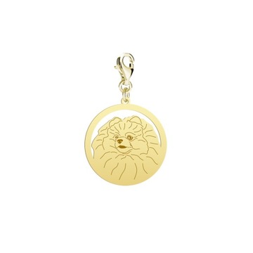 Charms Złoty Szpic Miniaturowy 925 Prezent Biżuteria DEDYKACJA GRATIS